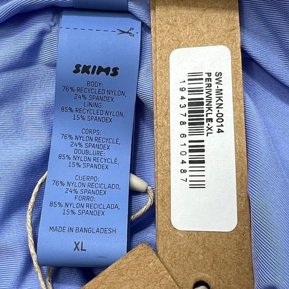 SKIMS Swim One Shoulder Monokini Periwinkle Womens‎ XL
